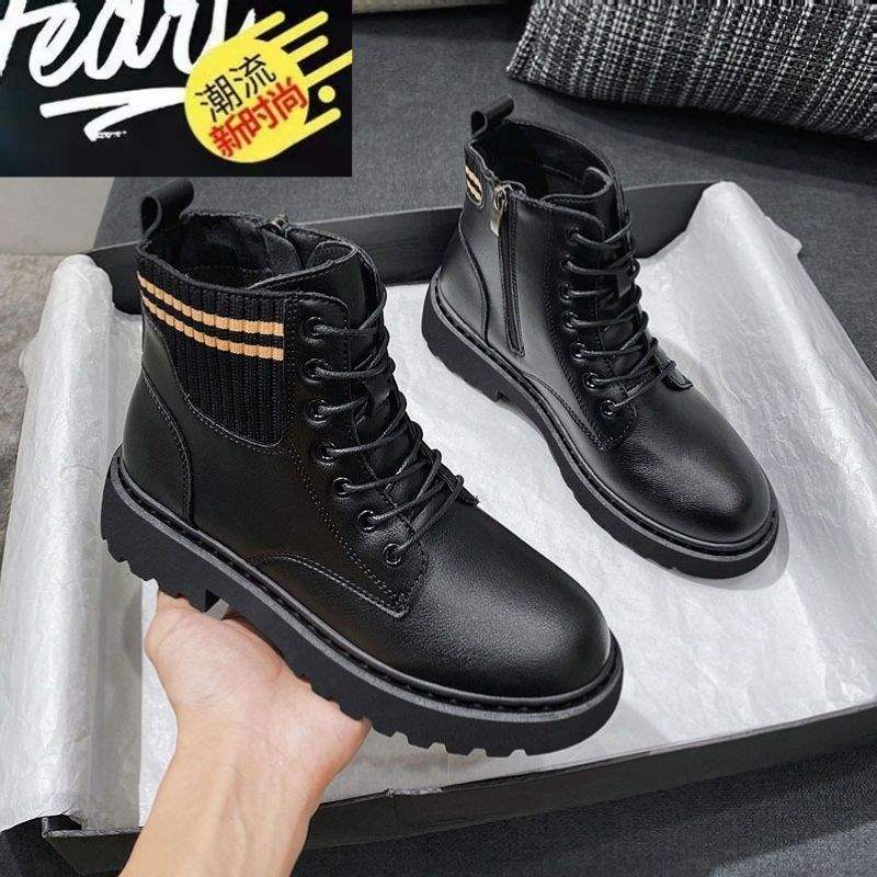 

Martin boots women s British style platform short boots 2025 new autumn and winter velvet Internet celebrities ins thin boots leather boots 40