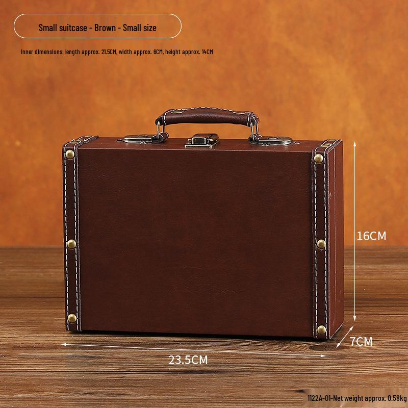 Европейский кожаный ретро-чемодан для витрины магазина одежды и фотореквизита