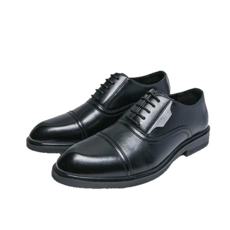 2025 Spring and Autumn New Men's Business Dress Leather Shoes Men's Three-joint Lace-up Single Shoes Breathable Security Leather Shoes 008