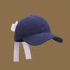 Minimalist Bow Ribbon Soft-Peak Baseball Cap: Fresh Summer Solid Colour, Versatile Sun Protection Cap