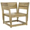 VidaXL Garden Chair, Patio Seat with Armrests and Backrest, Modular Outdoor Terrace Living Room Armchair, Wood of 844678