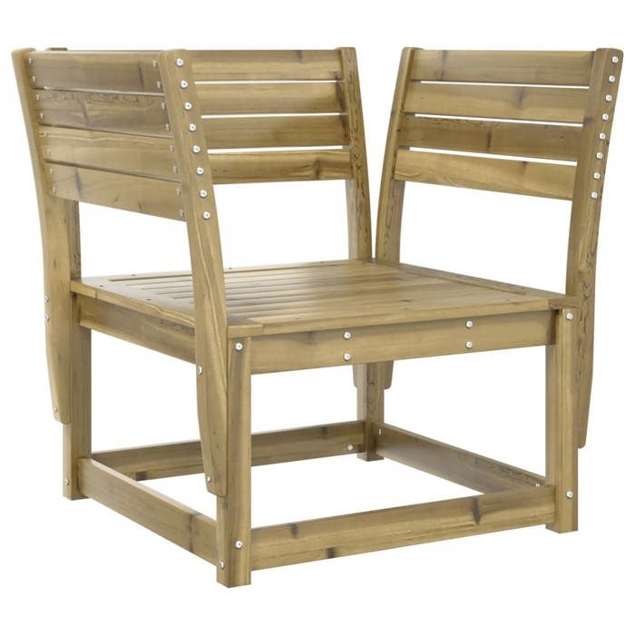 VidaXL Garden Chair, Patio Seat with Armrests and Backrest, Modular Outdoor Terrace Living Room Armchair, Wood of 844678