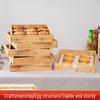 Bamboo Rectangular Wooden Tray for Bread, Cake, Pastry, and Food Display.