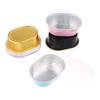 10 Stück Aluminiumfolien-Muffinbecher mit Deckeln Antihaft-Folien-Backförmchen 68 ml Oval Pudding-Dessertbecher Hochzeitsfeier-Zubehör