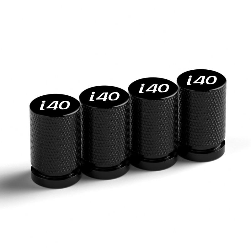 Aluminum Car Tire Valve Stem Caps For Hyundai I40 Logo Auto Wheel Air Valve Waterproof Dustproof Tyre Decoration Covers 4Pcs Tire Chucks 1