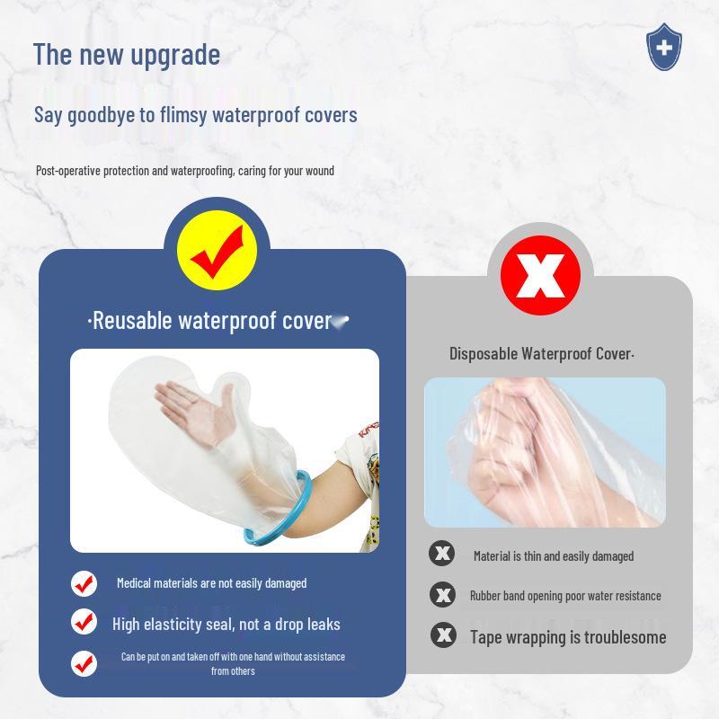 Waterproof Adult Cast & Wound Protector for Knee, Leg, Ankle, and Hand