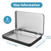 6 Pcs Metal Rectangular Hinged Tin Boxes with Lid, Mini Portable Empty Box Container, Small Black Tin with Lid for Home or Outdoor Active Storage