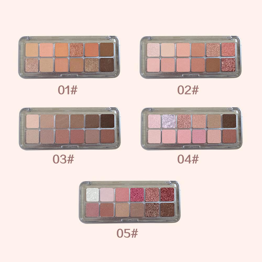 HERORANGE Artistic Twelve Color Eyeshadow Palette Pearlescent Matte Eyeshadow Popular Earth Color Daily Repair Long-lasting Color
