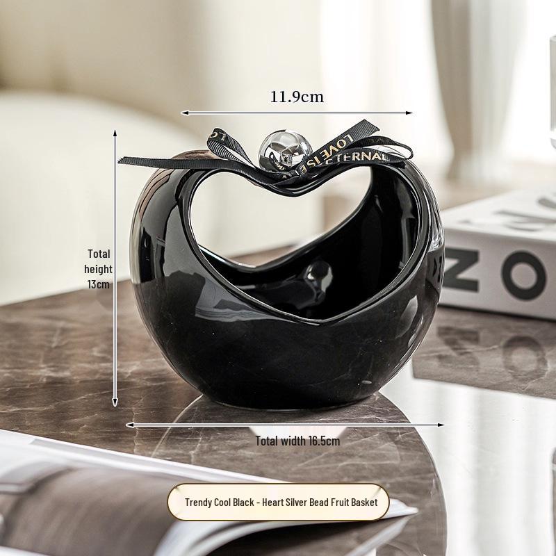 

2026 New Year Ceramic Fruit Bowl - Decorative Display for Living Room, Christmas Eve Snacks, Candies, and Apples