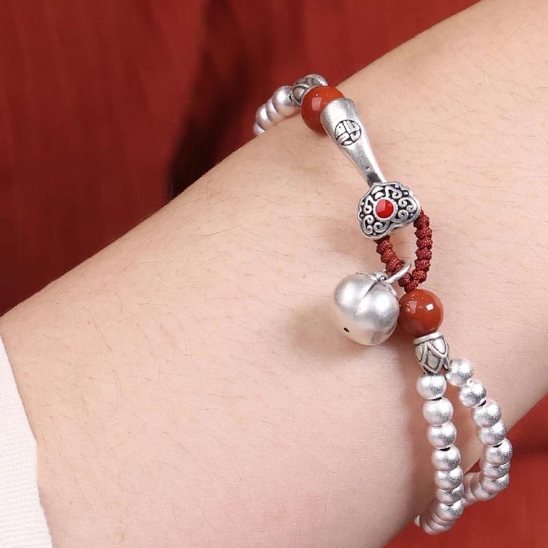 PANJBJ 925 Sterling Silver Irregular Geometry Texture Bangle Bracelet for Women Girl Minimalism Jewelry Gift Dropshipping