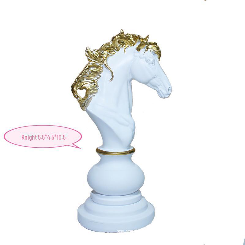 "Luxury Resin Chinese Chess Set: King, Queen, War Horse Pieces & Chessboard"