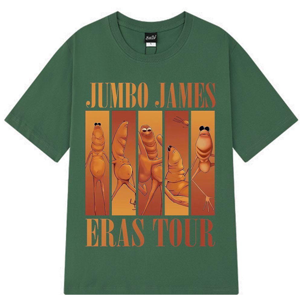 2025 Summer Funny Marcus The Worm Eras Tour Meme Jumbo Men Women Oversized Vintage High Quality Tshirt Cotton Printed T-shirt