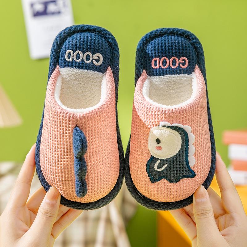 Süße rutschfeste Baumwollhausschuhe für Kinder - Prinzessinnen- & Hasen-Designs, Perfekt für den Innenbereich im Herbst/Winter
