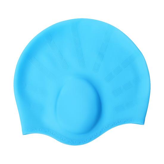 Silikon-Badehaube für Erwachsene, Wasserdicht, Rutschfest, Elastische Pool-Badekappe, für Männer und Frauen, Gehörschutz, Badekappe für kurzes und langes Haar