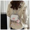 Women's Faux Leather Backpack New Retro Style Commute Bag Dual Shoulder Handbag Versatile Bookbag