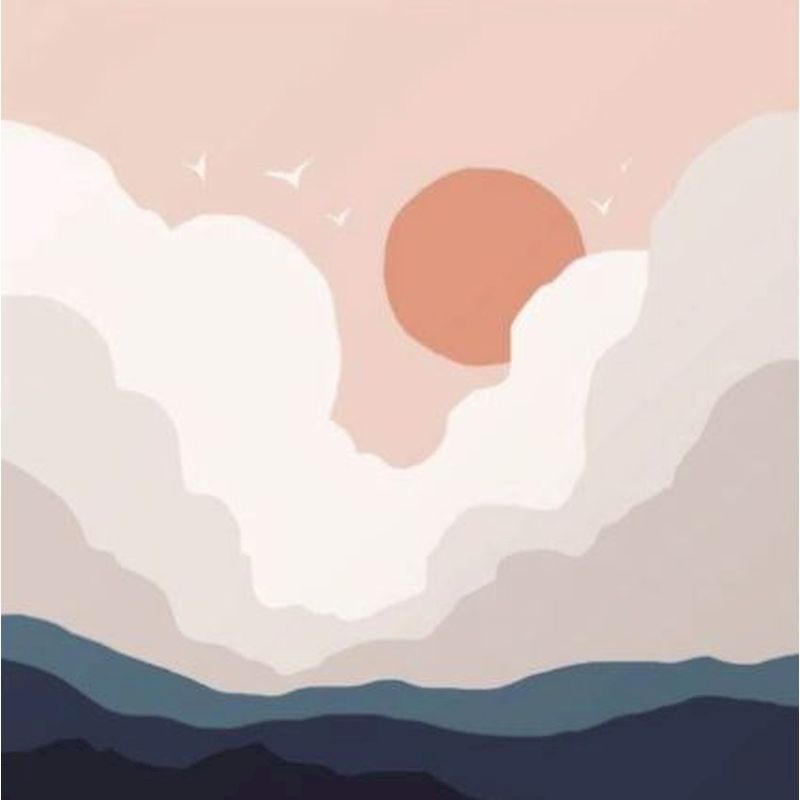 

20x20cm Framed Mountain Painting By Numbers For Adults Art Supplies Landscape Abstract Home Wall Decor Color by Numbers Kit 20x20cm with frame червоний