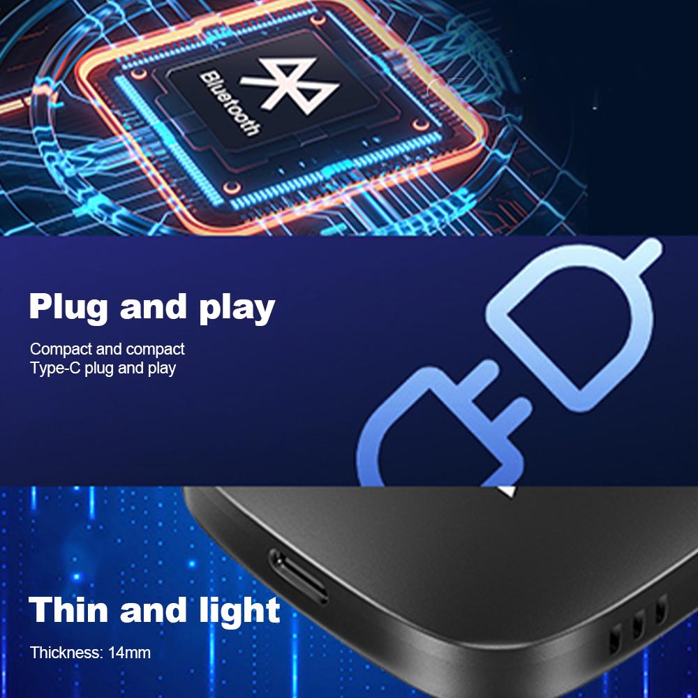 Adaptér CarPlay 3 v 1 připojený k bezdrátovému hraní v autě a Android 13.0 Auto Cars Smart AI Box WIFI Bluetooth V5.0 pro Netflix Youtube