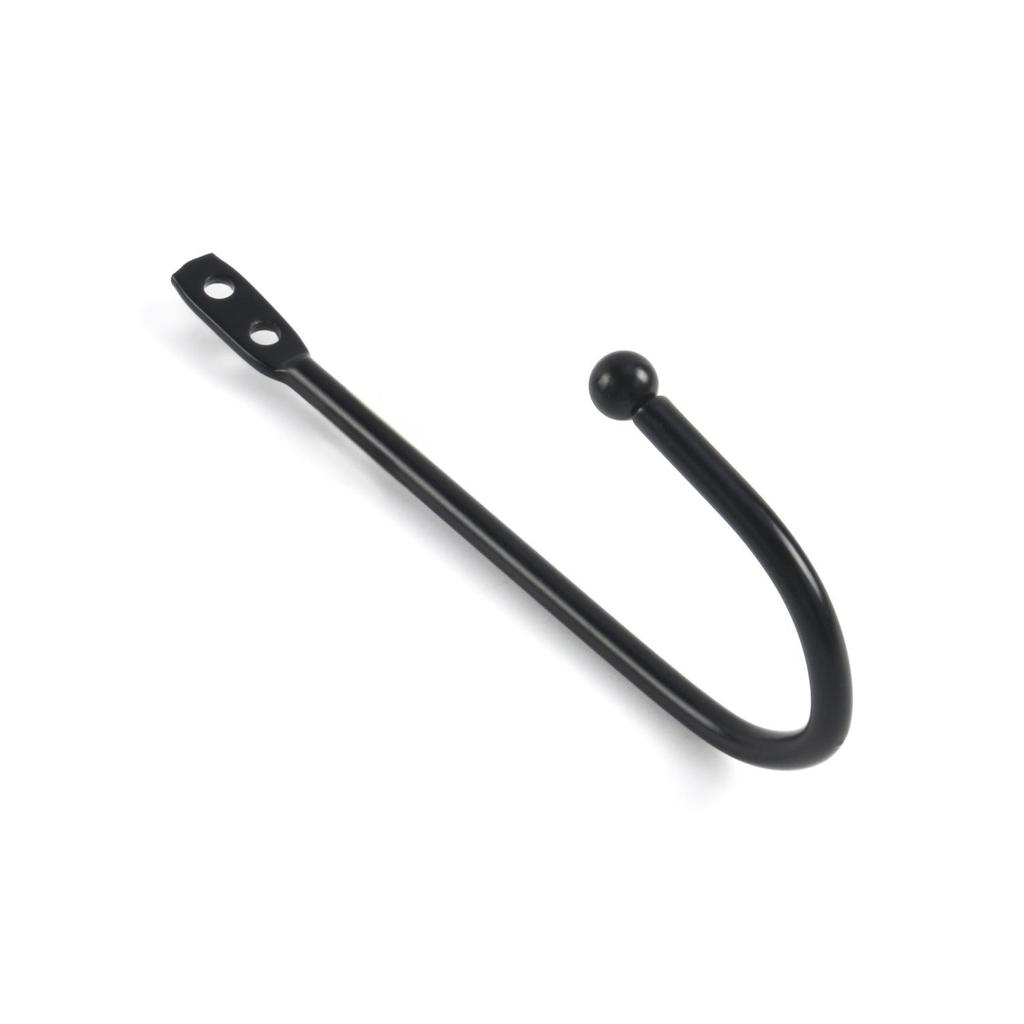 Black Metal Double Hole Iron Hook for Coats and Hats