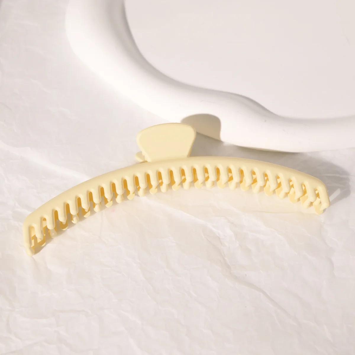 

1 шт. Новый большой зажим для захвата для девочек и женщин, зажим для акулы, фиксированный, обширный, матовый, красочный, простота, модная шпилька для волос