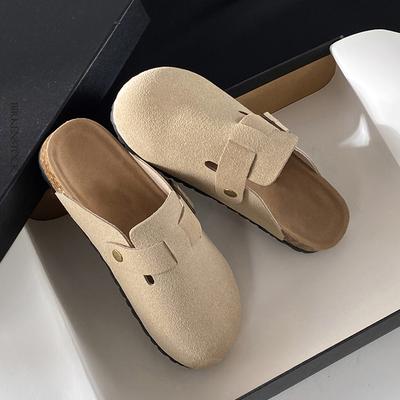 Mode 2025 Damen Wildleder Clogs Hausschuhe Weiche Innensohle Sandalen mit Fußgewölbeunterstützung Schuhe Outdoor Strand Wildleder Clogs Hausschuhe Pantoletten für Herren
