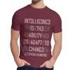Intelligenz Passe dich an oder stirb Kodiertes T-Shirt Mode Rundhals Maßgeschneidert Mann S Retro Natürliche Baumwolle US