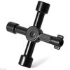 4 In 1 Multifunction Electrician Plumber Cross Switch Wrench Tool Universal Square Triangle Key for Gas Train Bleed Radiator
