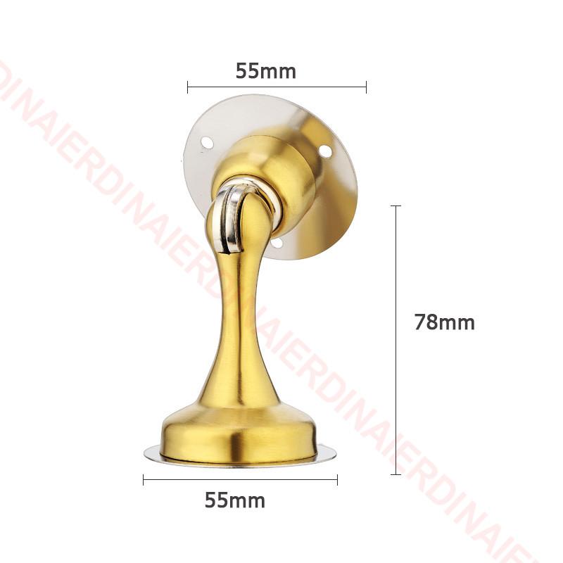 

Стопор для дверей з нержавіючої сталі NAIERDI 304, магнітний упор для дверей, дверний фіксатор, гвинти без цвяхів для міцнішого кріплення, меблева фурнітура золотий