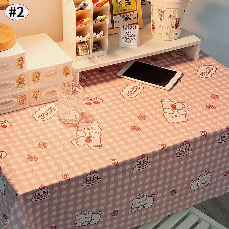 Instagram Cartoon Cute Tablecloth Home Kitchen Dining Table Students Writing Desk Dressing Table Cover Dustproof Cloth
