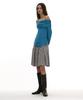 Partimento Woman Belted Pleated Skirt_Light Gray