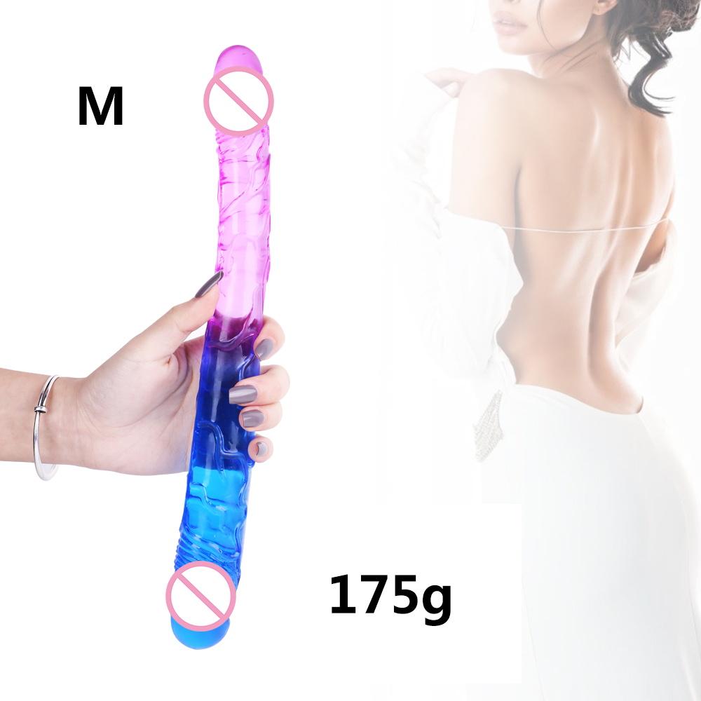 Double Ended Realistic Dildo Flexible Long Dong for Anal Play G-spot Stimulator Sex Toys for Women Couple