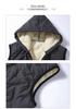 Men's Lambswool Hooded Vest - Thickened, Plus Size, Casual Warm Gilet for Autumn/Winter
