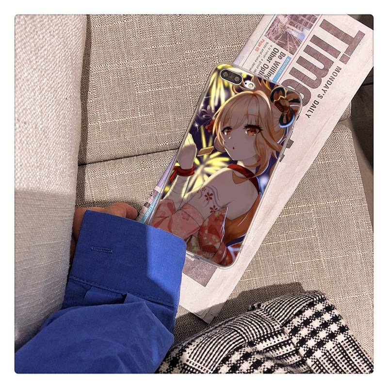 Genshin Impact Yoimiya Handyhülle für iPhone 11 12 13 mini pro XS MAX 8 7 6 6S Plus X 5S SE 2020 XR Hülle