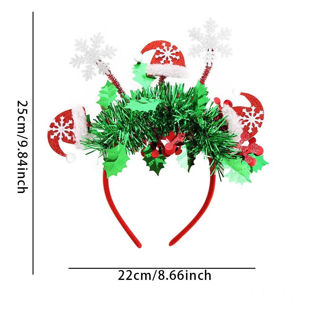 Sequin Christmas Headband Reindeer Antlers Snowman Sequin Hair Hoop Glitter Star Party Decorations Party Props Headress