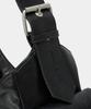 Etre Au Sommet Strap Belt Eyelet Cross Big Bag (Black)