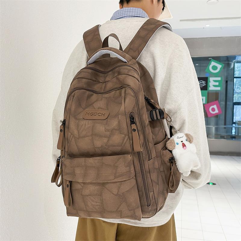 Stone Texture Pattern Student's Schoolbag Large Capacity Unisex Backpack