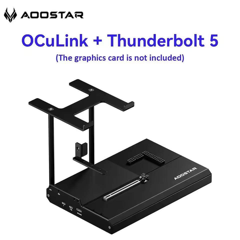 EG02 External GPU Docking Station, Dual Thunderbolt 5 + OCuLink(PCIe4.0x4),Supports Mainstream NVIDIA and AMD Graphics Cards
