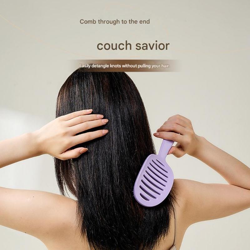 Wet And Dry Use Volumizing Hair Comb With Auto Cleaning Design For Gentle Detangling And Comfortable Ergonomic Grip