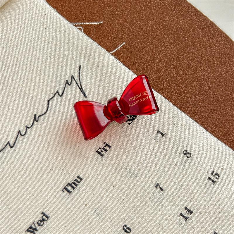 Retro Französische Goldetikett Schleife Haarnadel mit Kontrastfarben für Kinder