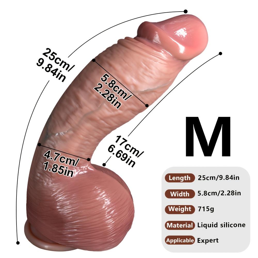 11" Riesiger Dicker Silikondildo, Realistisches Penisspielzeug mit doppelter Dichte und Adern, mit starkem Saugnapf, XXXL Großer Stimulator für Paare