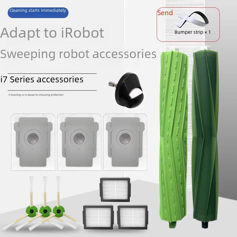 Kompatibles Filter- & Bürsten-Kit für iRobot Roomba 5-8/i7 Serie: Beinhaltet Filter, Walzenbürste, Seitenbürste und Universalrad.
