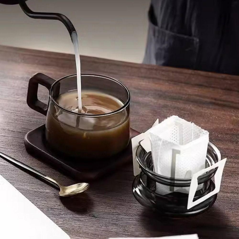 Wooden Handle High Borosilicate Glass Tea Cup Anti-Scalding Tea Infuser Cup  Gift