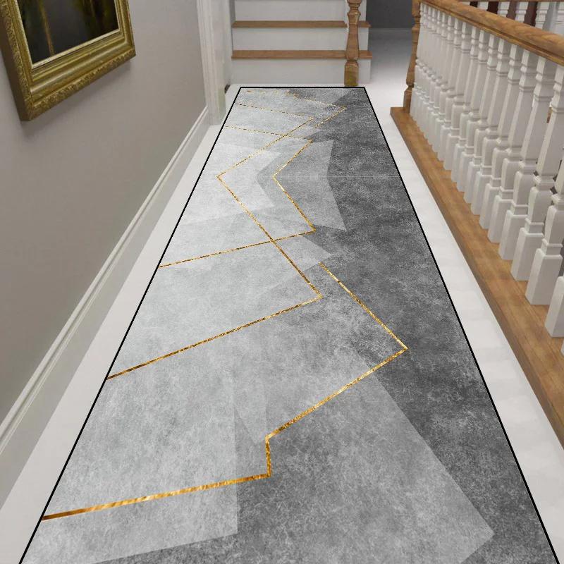 

Современный и простой геометрический ковер-полоска, ковер для коридора и лестницы, грязеотталкивающий ковер, украшение для дома 60*160cm