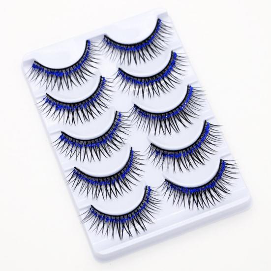5/7/8/10/20 Pairs Shiny 3D Colorful Long Thick Glitter Artificial Eyelashes