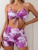 Ensemble Bikini Sexy Deux Pièces Imprimé pour Femme - Maillot de Bain Style Européen et Américain