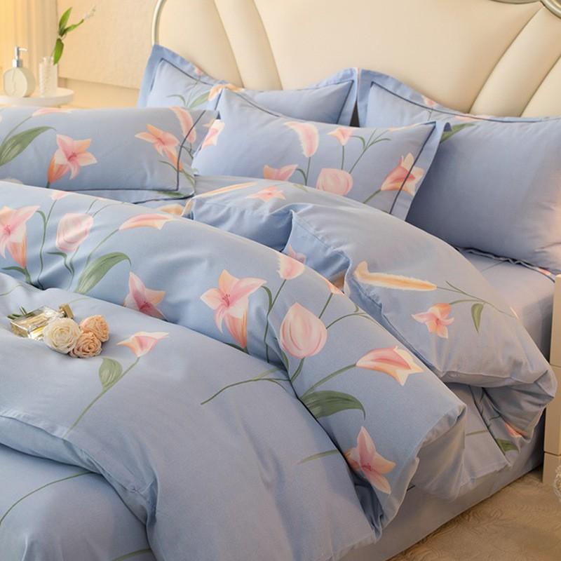 Fresh Style Cotton Bedding Set - 1.2m 1.5m 1.8m 2.0m Soft Breathable Bed Linens