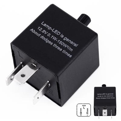 12V 3-Pin LED Adjustable Electronic Flasher Relay for Turn Signal Light