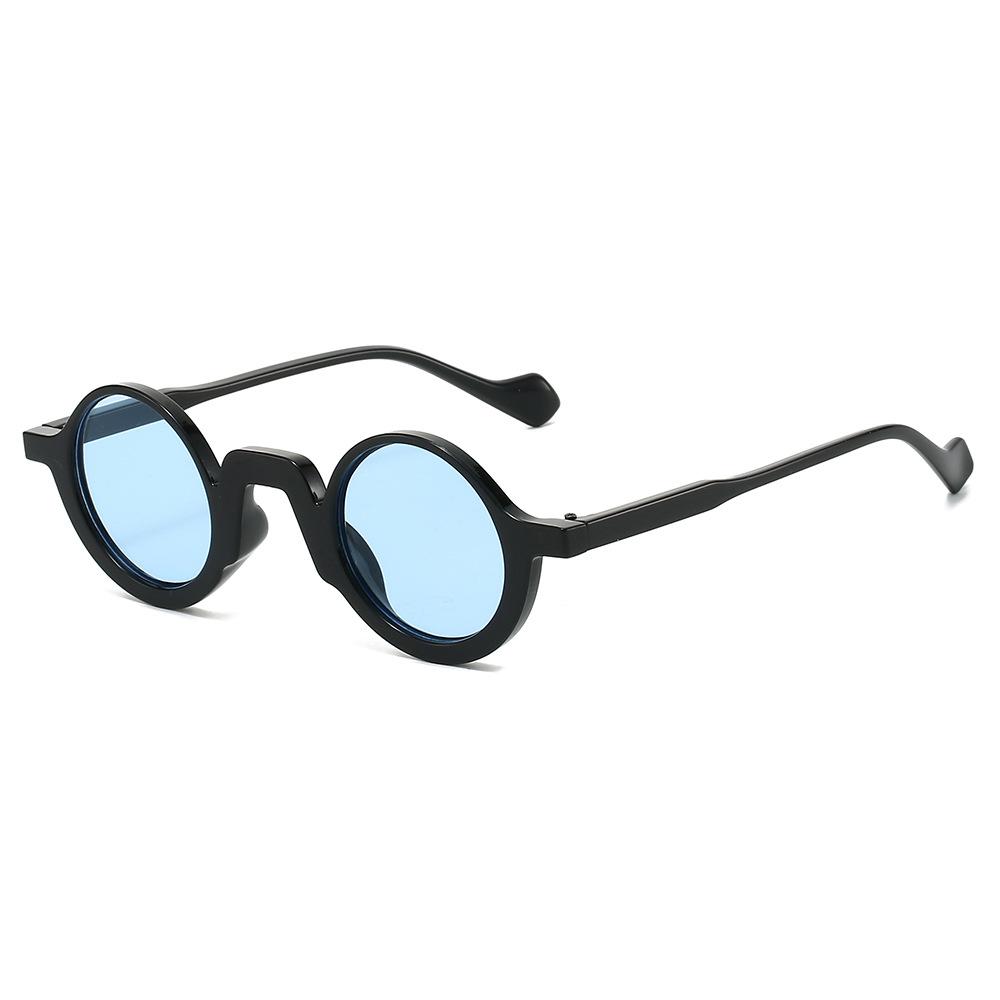 Ins Retro Round Leopard Print Sunglasses Y2K Personality Irregular Frame UV400 Protection Unisex Fashion Shades