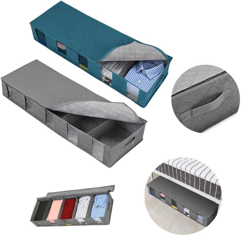 Foldable Non-woven Bed Bottom Storage Bag For Clothes And Quilts Moisture-proof And Dustproof
