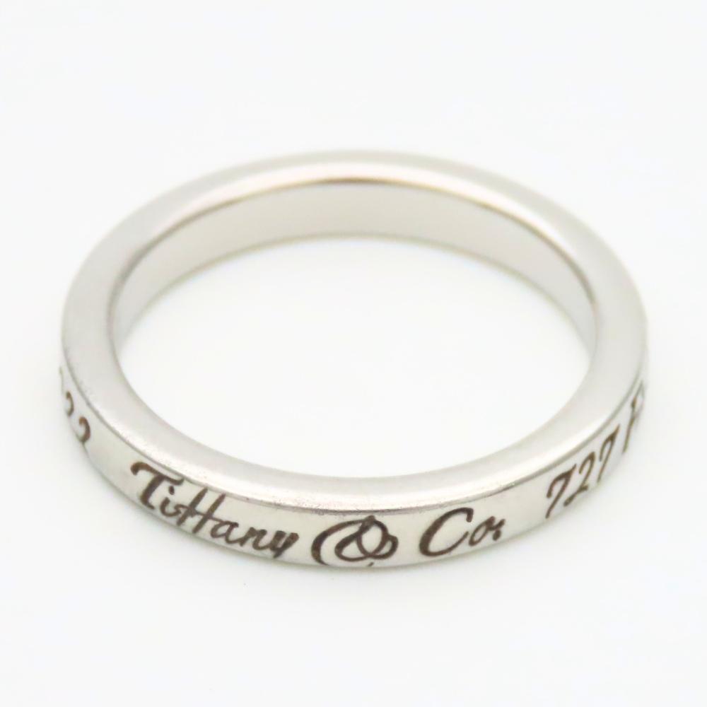 Używany TIFFANY&Co. Pierścionek Notatki Wąski EU#49 Srebro925 2,7g Srebrny Klasyczny