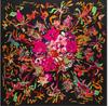 New Luxury Brand Design Sago Cycas Palm Tree Winter Square Scarf 130cm Twill Silk Scarf Women Kerchief Scarves For Ladies